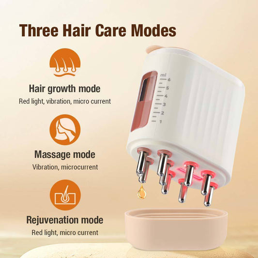 Micro Current Red Light Vibration Massage Comb
